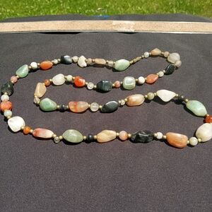 Natural Stone Necklace Barrel  Clasp